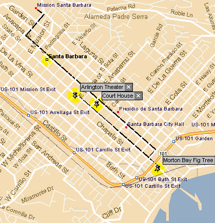 Map: Third part of tour